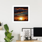 Elegante moderne huis wanddecoratie poster (Thuiskantoor)