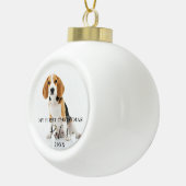 Elegante moderne huisdier foto eerste kerst keramische bal ornament (Rechts)