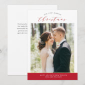 elegante moderne huwelijksaankondiging feestdagenkaart (Voorkant / Achterkant)