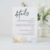 Elegante moderne huwelijkskaart met kalligrafie informatiekaartje (Staand voorkant)