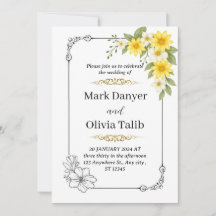 Elegante moderne huwelijksuitnodiging - eenvoudig