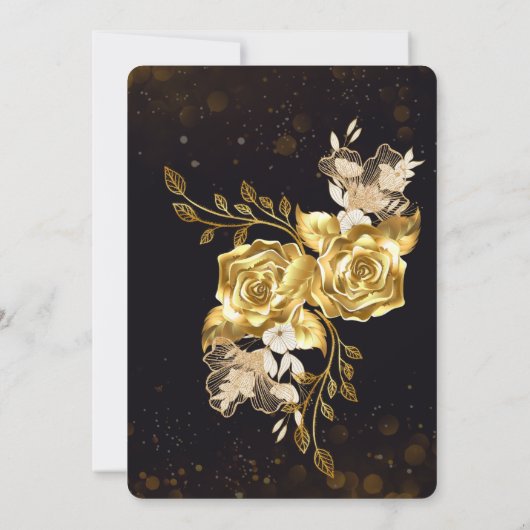 Elegante moderne huwelijksuitnodiging - zwart en w kaart (Achterkant)