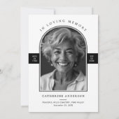 Elegante moderne in liefdevolle geheugen boog foto kaart (Achterkant)