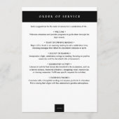 Elegante moderne in liefdevolle geheugen boog foto programmakaart (Achterkant)