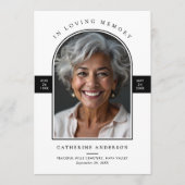 Elegante moderne in liefdevolle geheugen boog foto programmakaart (Voorkant)