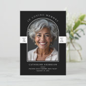 Elegante moderne in liefdevolle geheugen boog foto programmakaart (Staand voorkant)