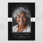 Elegante moderne in liefdevolle geheugen boog foto programmakaart (Voorkant)