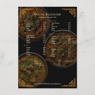 Elegante moderne Indiase restaurant plat menu