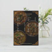 Elegante moderne Indiase restaurant plat menu (Staand voorkant)