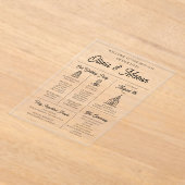 Elegante moderne infographic acryl bruiloft progra acryl uitnodigingen (Laagn)