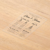 Elegante moderne infographic acryl bruiloft progra uitnodigingen (Laagn)