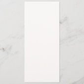 Elegante moderne ivoor & beige bruiloft menu (Achterkant)