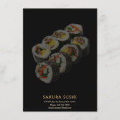 Elegante moderne Japanse sushirestaurant Menu (Achterkant)