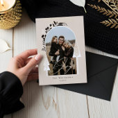 Elegante Moderne Joy Foto Evergreen Kerstboom Feestdagenkaart