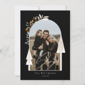 Elegante Moderne Joy Foto Evergreen Kerstboom Feestdagenkaart (Voorkant)