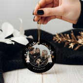 Elegante Moderne Joy Foto Evergreen Kerstboom Keramisch Ornament