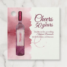 Elegante moderne juichen rode wijn 50ste verjaarda