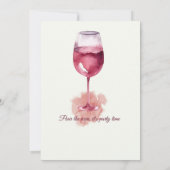 Elegante moderne juichen rode wijn 50ste verjaarda kaart (Achterkant)