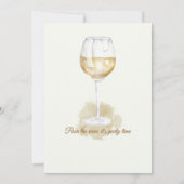 Elegante moderne juichen witte wijn 50e verjaardag kaart (Achterkant)