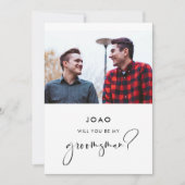 Elegante & moderne kaart voor de getuige van de br (Voorkant)