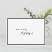 Elegante moderne kaart voor het vragen van de getu (Staand voorkant)