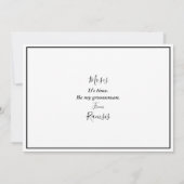 Elegante moderne kaart voor het vragen van de getu (Achterkant)