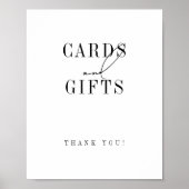 Elegante moderne Kaarten en geschenken teken Poster (Voorkant)