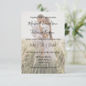 Elegante moderne kalligrafie bruiloft foto overlay kaart (Staand voorkant)