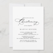 Elegante moderne kalligrafie doopsel kaart (Voorkant)