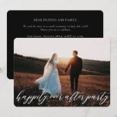 Elegante moderne kalligrafie Elopement-huwelijksui Kaart (Voorkant / Achterkant)