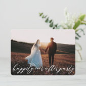 Elegante moderne kalligrafie Elopement-huwelijksui Kaart (Staand voorkant)