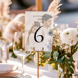 Elegante moderne kalligrafie foto bruiloft kaart