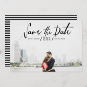 Elegante moderne kalligrafie foto Save the Date (Voorkant / Achterkant)