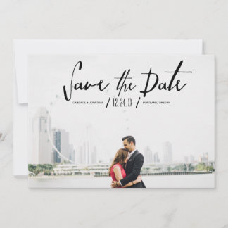Elegante moderne kalligrafie foto Save the Date