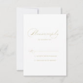 Elegante moderne kalligrafie goud RSVP (Voorkant)