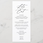 Elegante moderne kalligrafie Laten we bruiloft ete Menu (Voorkant)