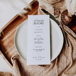 Elegante moderne kalligrafie menu kaart voor de av
