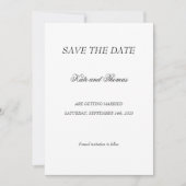 Elegante moderne kalligrafie minimalistische chiqu save the date (Voorkant)
