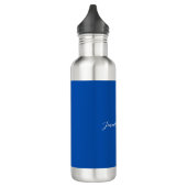 Elegante Moderne Kalligrafie Naam Professioneel Bl Waterfles (Links)