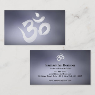 Elegante moderne kalligrafie om Logo Yoga Visitekaartje