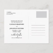 Elegante moderne kalligrafie Save the Date Aankondigingskaart (Achterkant)