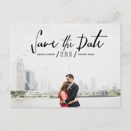 Elegante moderne kalligrafie Save the Date Aankondigingskaart