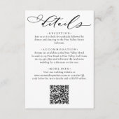 Elegante moderne kalligrafie script bruiloft detai informatiekaartje (Voorkant)