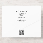 Elegante moderne kalligrafie script foto bruiloft all in one uitnodiging (Achterzijde)