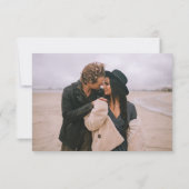 Elegante moderne kalligrafie script foto bruiloft bedankkaart (Achterkant)