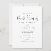 Elegante moderne kalligrafie script foto bruiloft kaart (Voorkant)