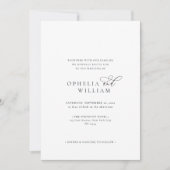 Elegante moderne kalligrafie script foto bruiloft kaart (Voorkant)