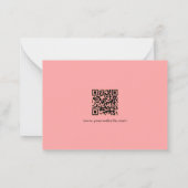 Elegante moderne kalligrafie script naam QR-code Notitiekaartje (Achterkant)