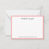 Elegante moderne kalligrafie script naam QR-code Notitiekaartje (Voorkant)