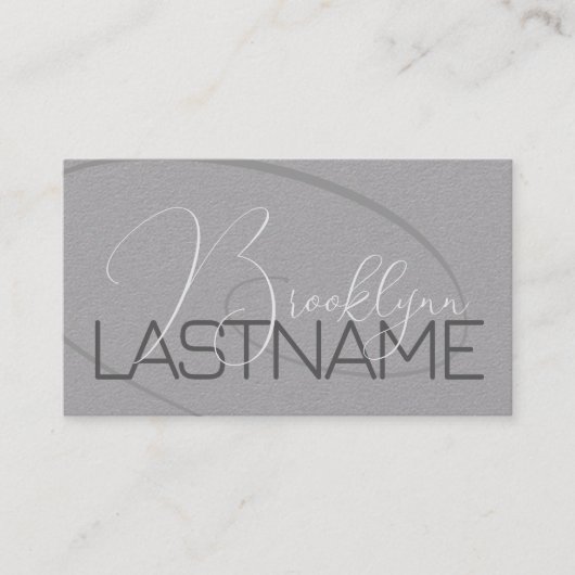 Elegante Moderne Kalligrafie Signature Haarsalon Visitekaartje (Voorkant)